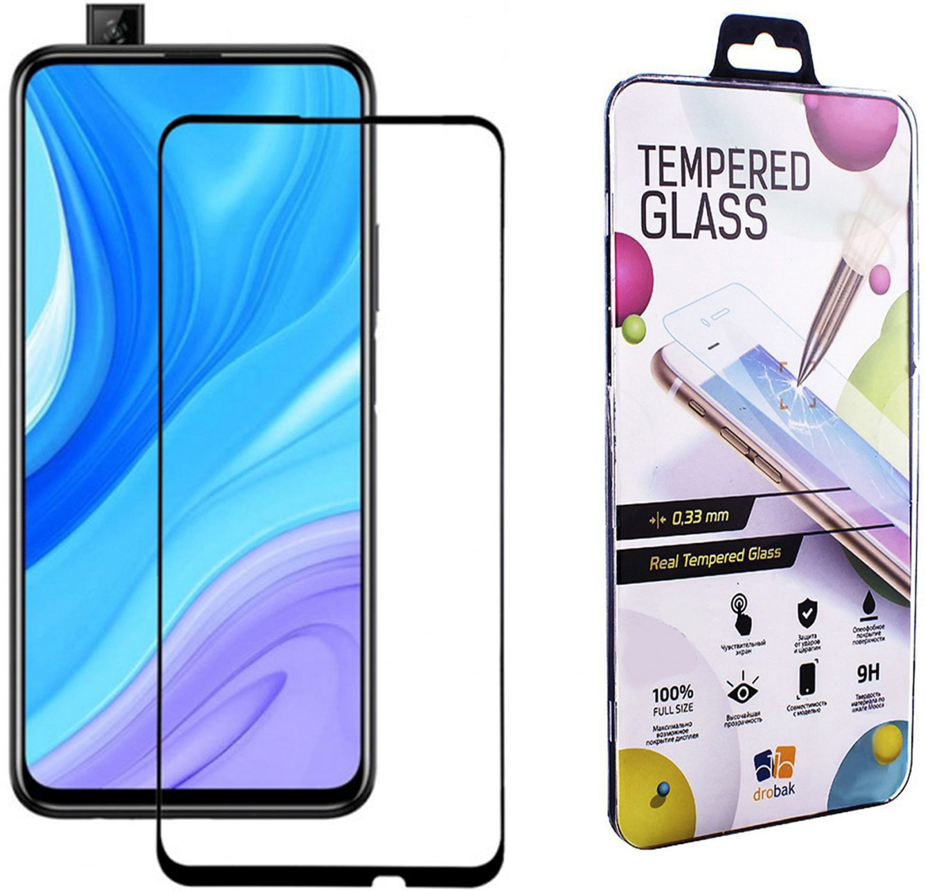 

Защитное стекло Drobak для Huawei P Smart Pro Black