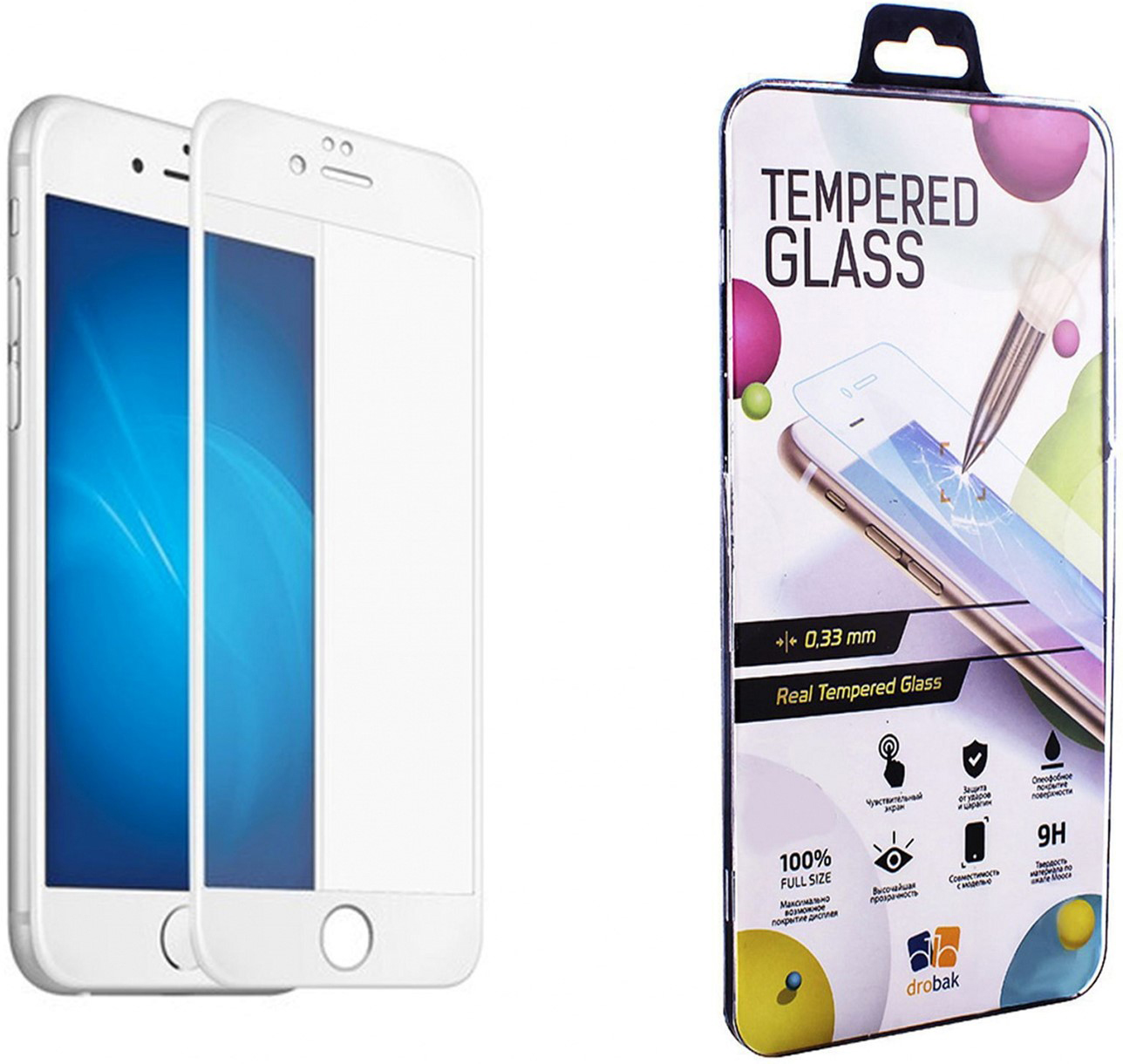 

Защитное стекло Drobak для Apple iPhone 7 White