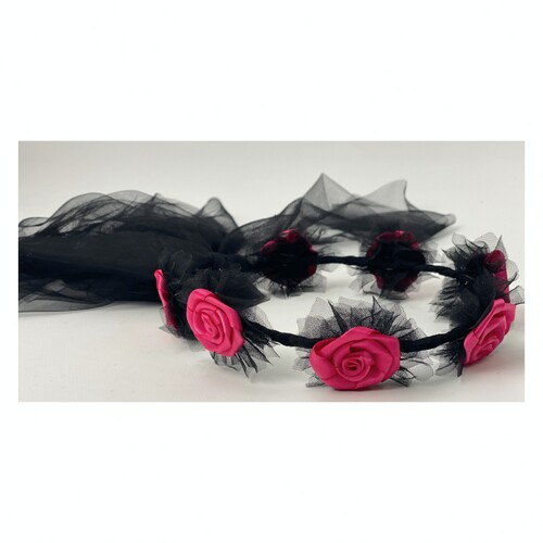 

Венок готическая невеста SETA Decor 20-900BLK-ML