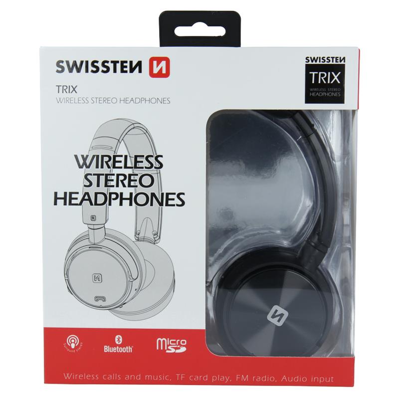 

Бездротові стерео навушники SWISSTEN TRIX BLACK 52510500 (bc-370070)