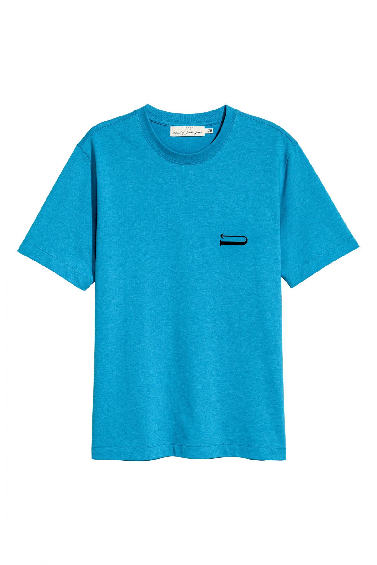 

Футболка H&M  Голубая, Футболка H&M s Голубая
