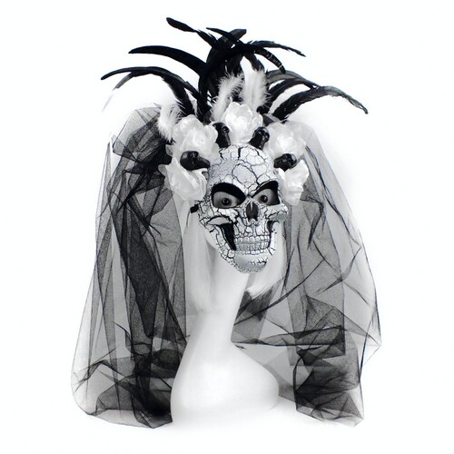 

Маска La novia de Muerte с фатой SETA Decor 19-963WT-BLK
