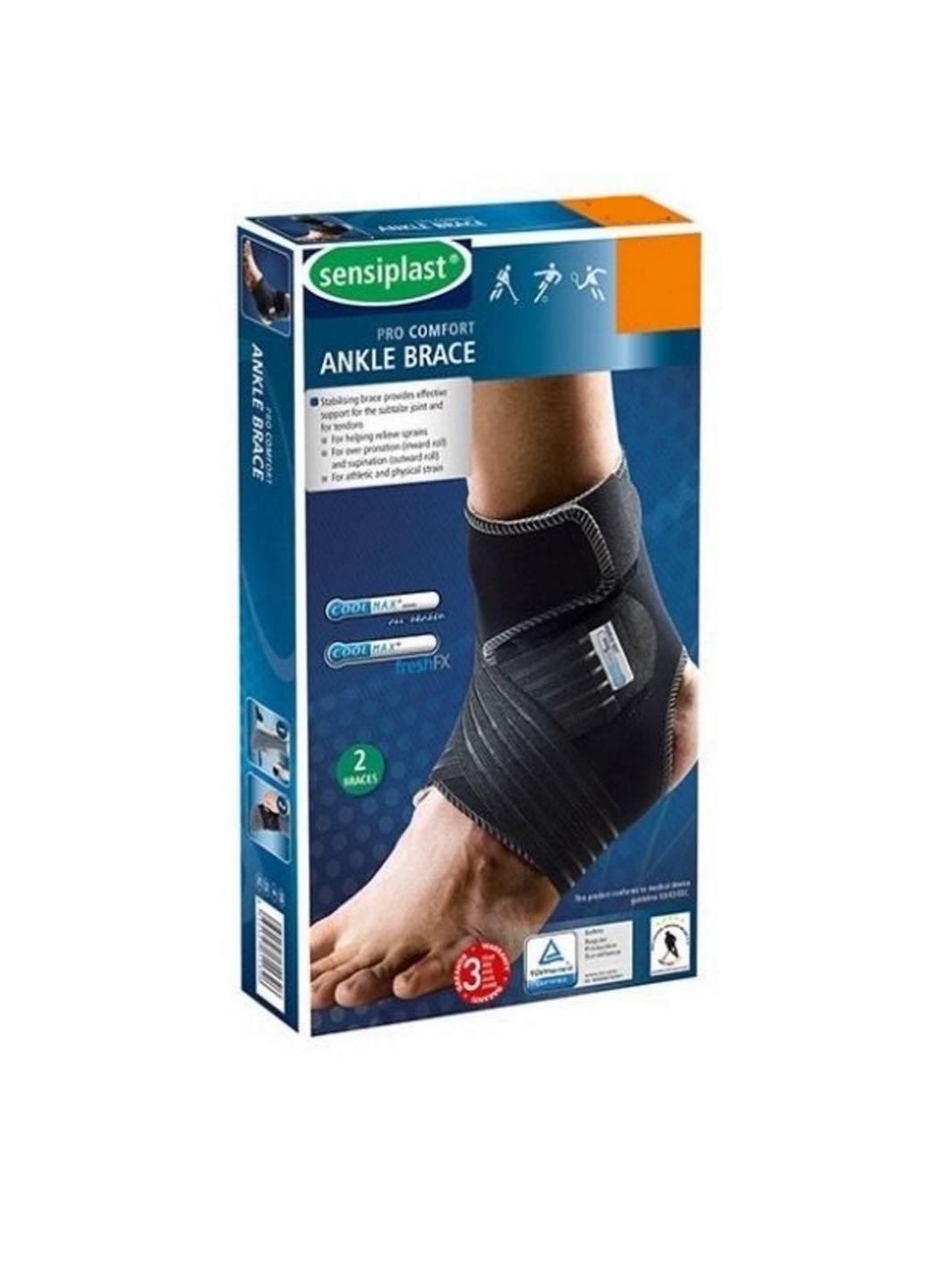 

Бандаж для голеностопного сустава (2шт.) Sensiplast 43-47 Черный 32000000198965