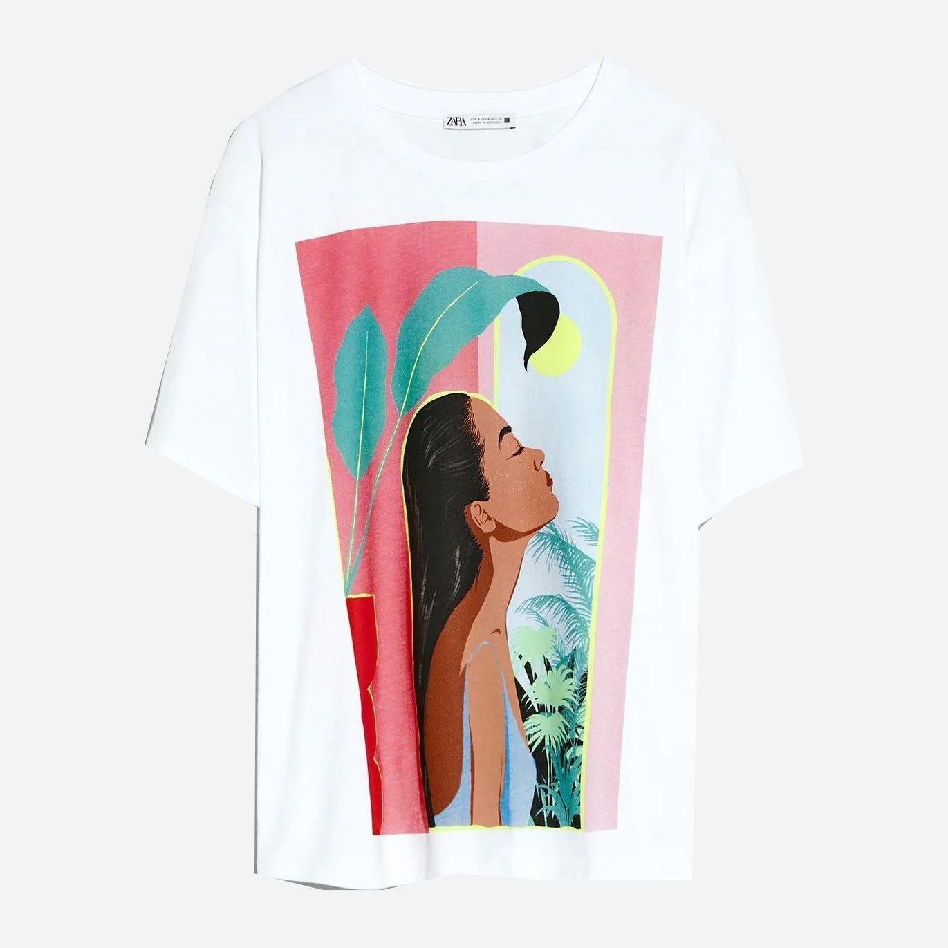 

Футболка Zara 0085-646-250  Белая, Футболка Zara 0085-646-250 M Белая