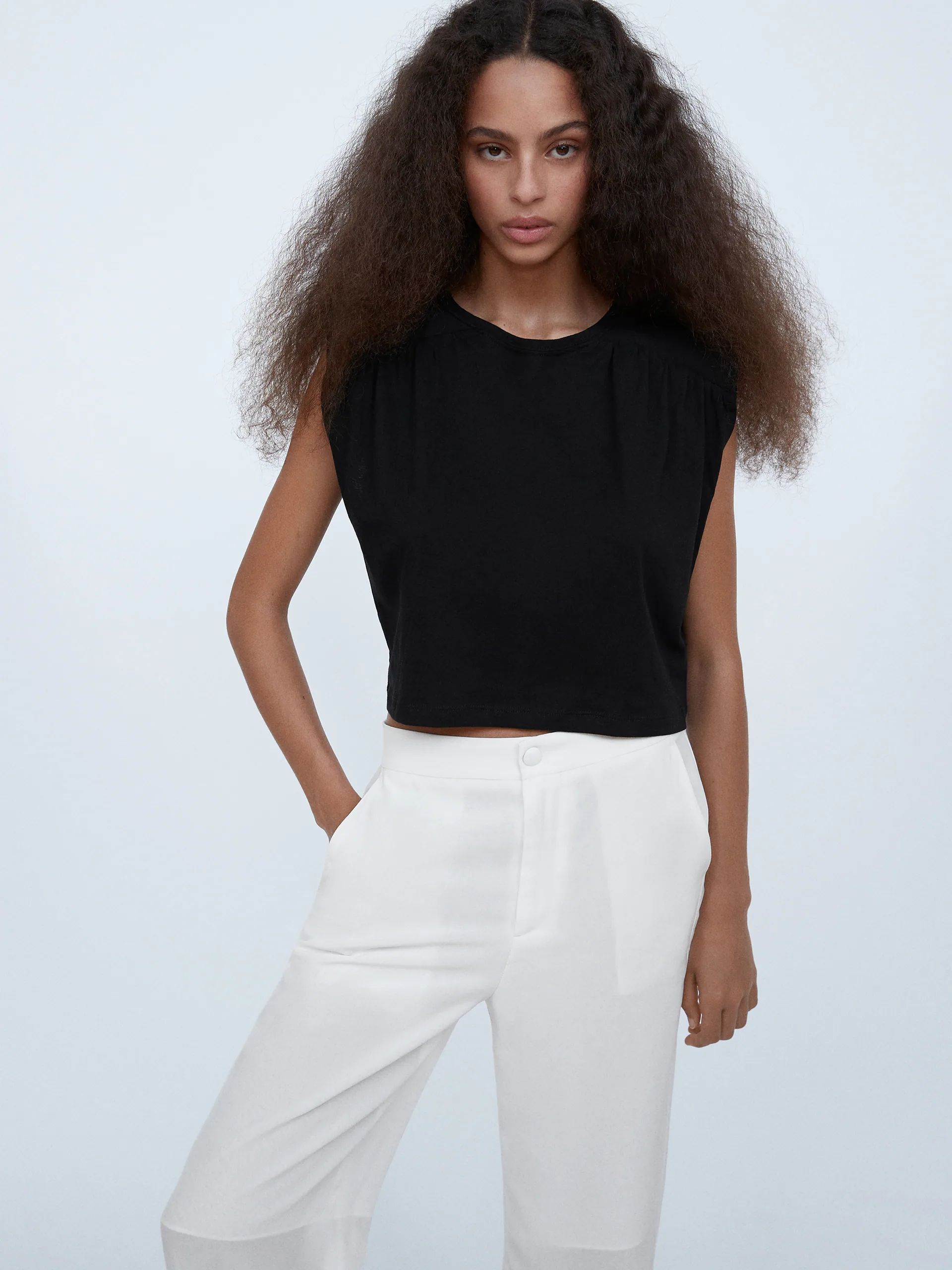 

Футболка Zara 4174-628-800  Черная, Футболка Zara 4174-628-800 M Черная