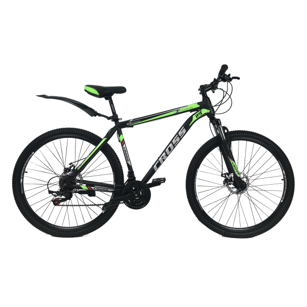 

Велосипед Cross Street 27.5" 17" Чёрный-Зеленый