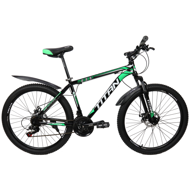 

Велосипед Titan Energy 27.5" 17" Чёрный-Зеленый-Белый