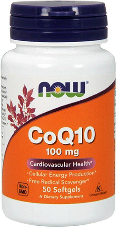 

Натуральная добавка Now Foods CoQ10 100 мг 50 софт капсул (733739032089)