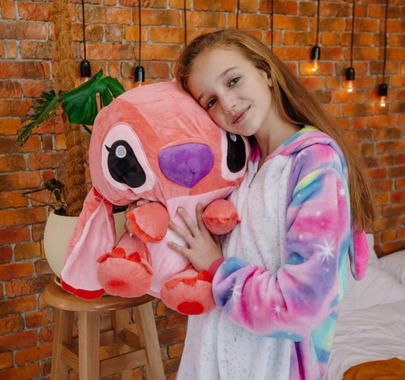 

Стич Яркая уникальная мягкая игрушка Stitch (55 см) New Model Pink