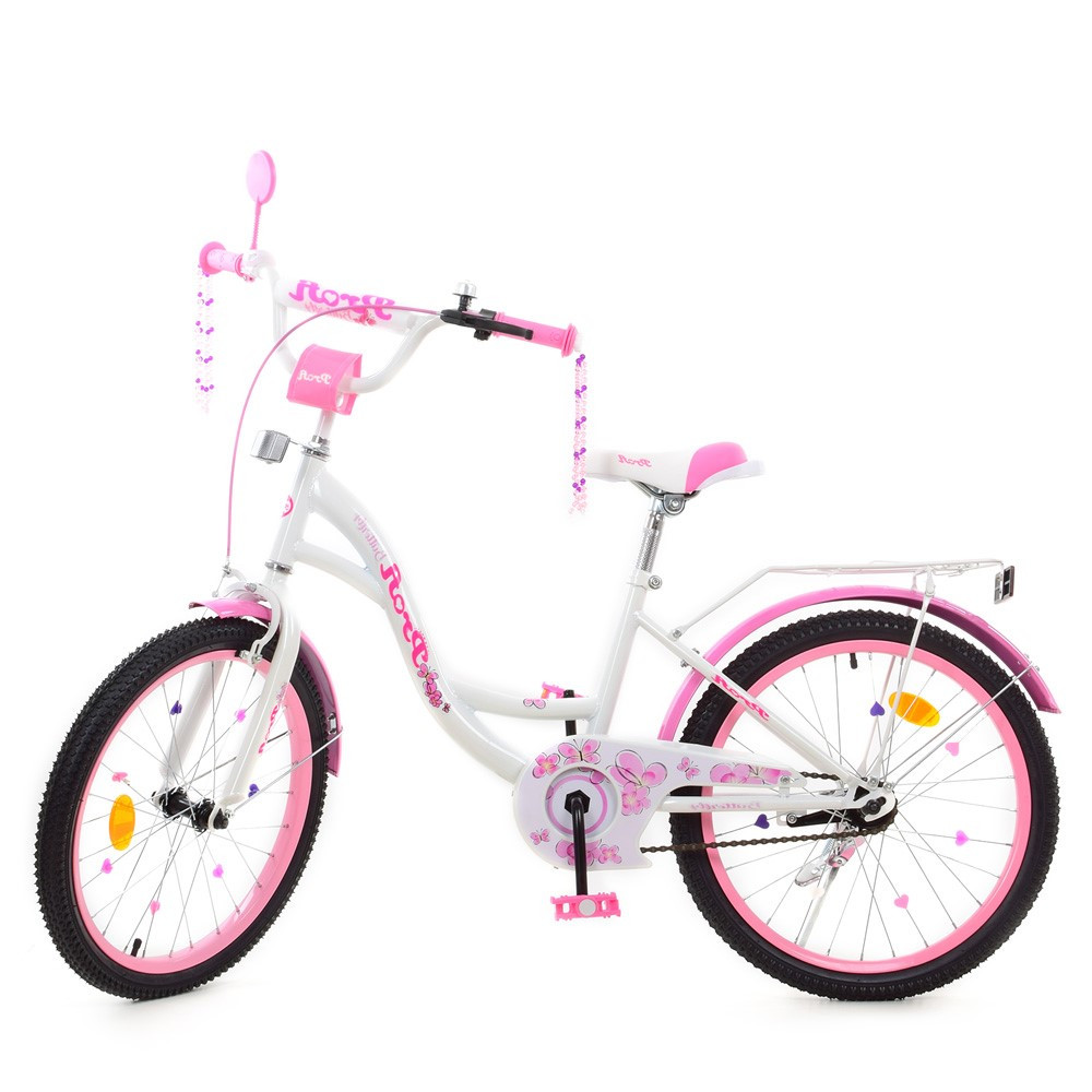 

Детский двухколесный велосипед, колеса 20 дюймов, стальная рама, звонок, PROF1 Y2025-1 Butterfly