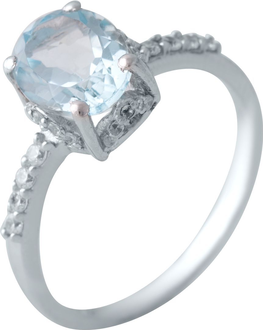 

Серебряное кольцо SilverBreeze с натуральным топазом 2019077 18.5 размер, 18.5 размер