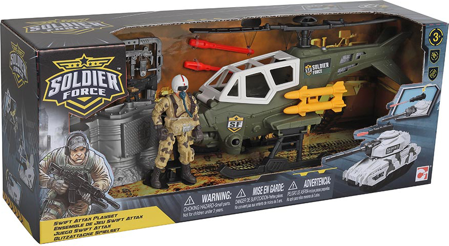 

Игровой набор Chap Mei Солдаты Helicopter Swift Attax (545008) (4893808450087)