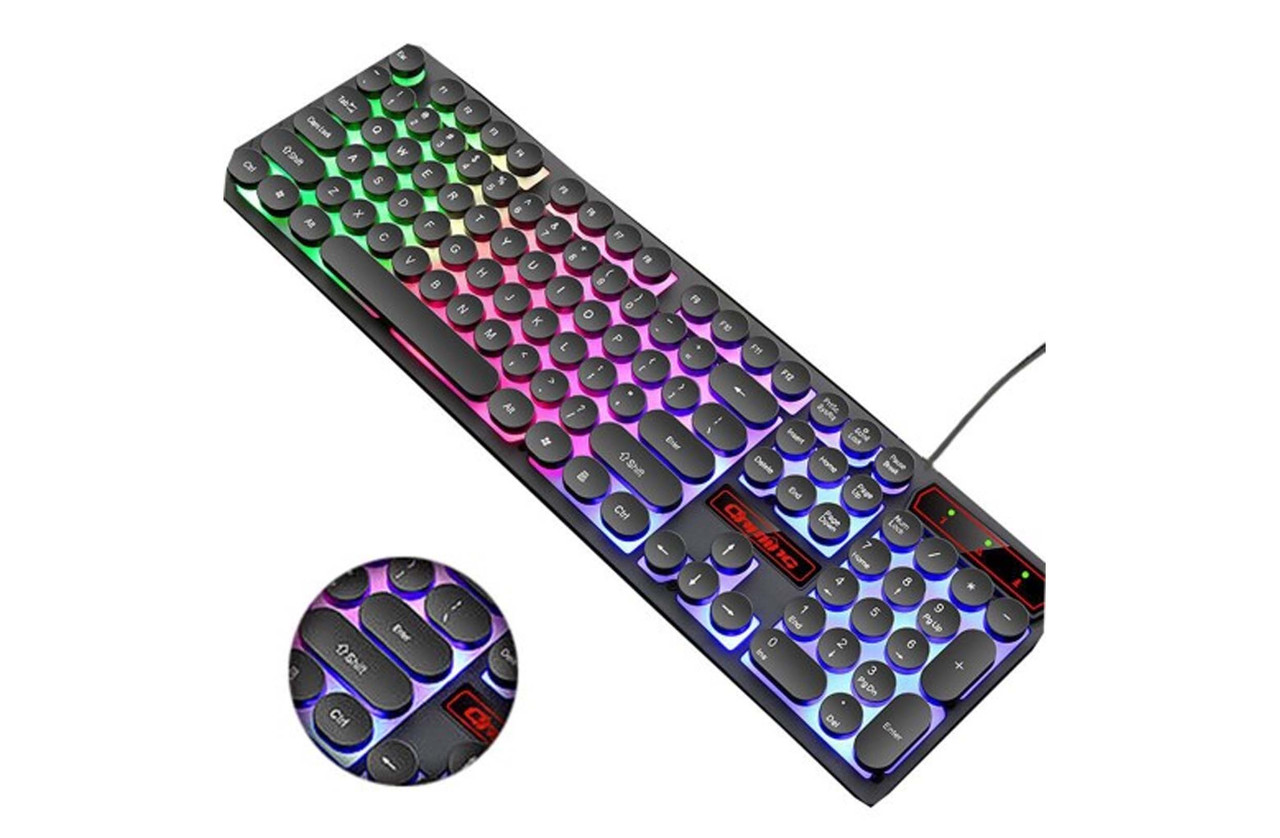

Проводная клавиатура с подсветкой Retro Punk Keybord USB Promotech M300