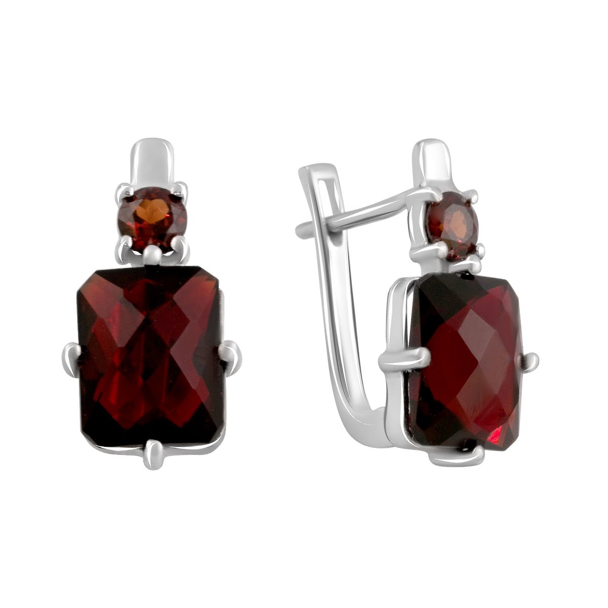 

Срібні сережки 925 проби 4,63 г з мозамбікськими гранатами 5,74 карат BoutiqueTV