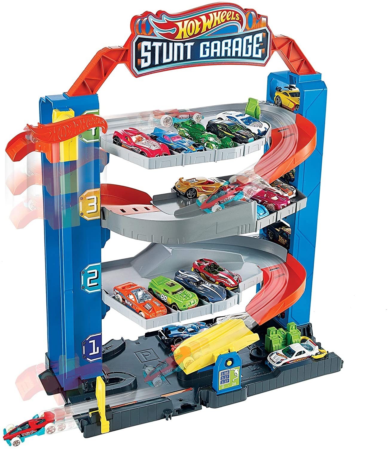 

Игровой набор Hot Wheels Гараж трек для машинок четырехэтажный Hot Wheels City Stunt Garage Play Set (GNL70)