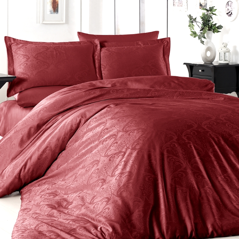 

Постельное белье "FIRST CHOICE" жаккард 200х220 TRUDY KIRMIZI
