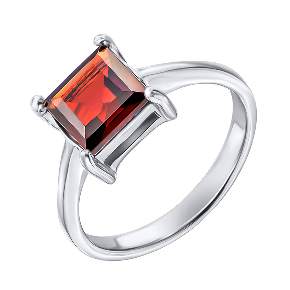 

Серебряное кольцо с гранатом 000140730 17 размера