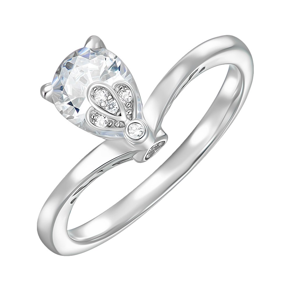 

Кольцо из серебра с фианитами 000151678 17.5 размера