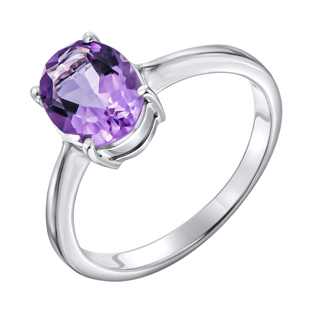 

Серебряное кольцо с аметистом 000117868 19 размера