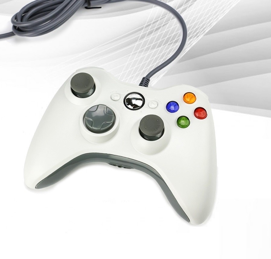 

Джойстик проводной игровой геймпад для приставки Xbox 360 и ПК Controller ODI Белый