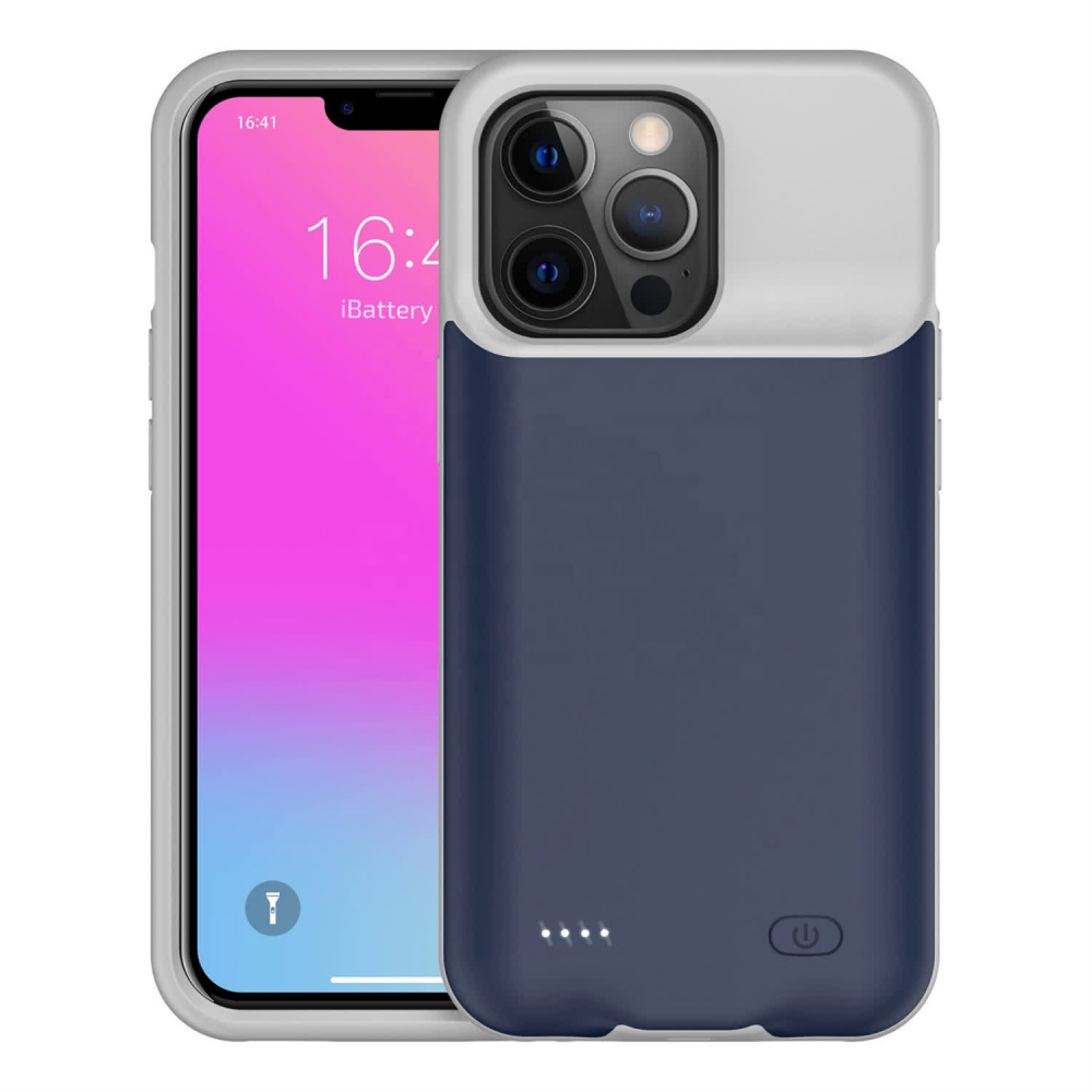 

Чехол зарядка iBattery для iPhone 13 Pro Max 6500 mAh blue