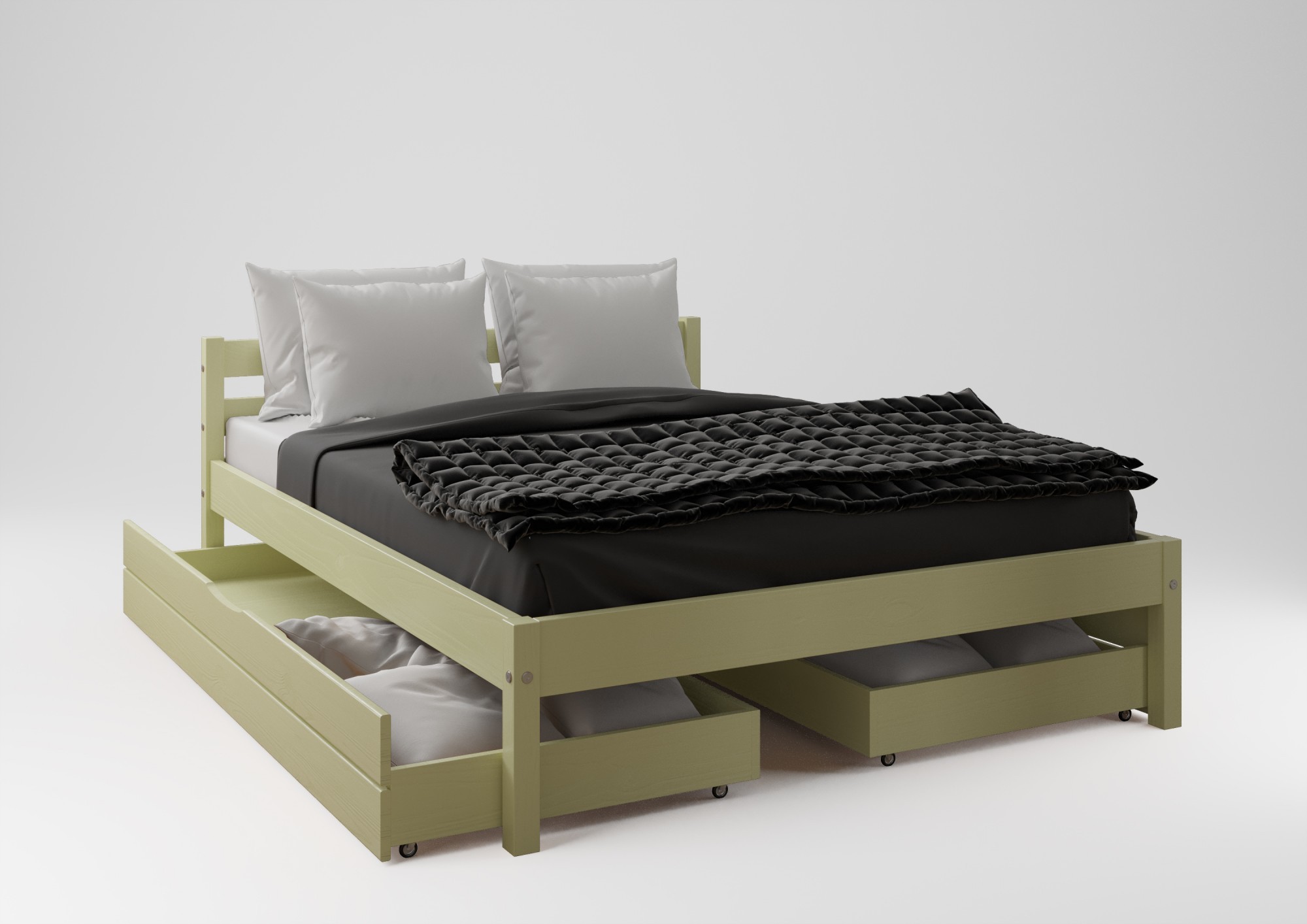 

Кровать двуспальная CUBUS МИРАНТИ 160х190 без ящиков слоновая кость