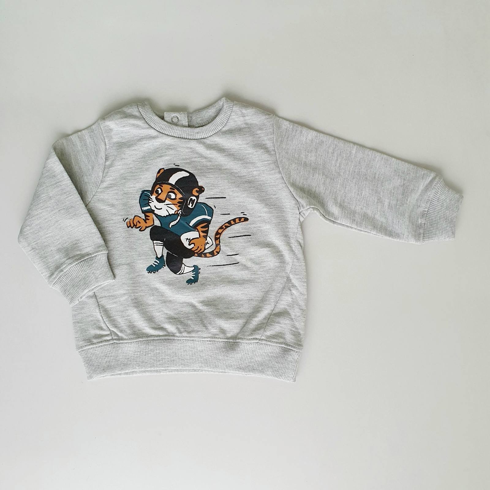 

Свитшот Mango для мальчика Тигр, 12-18М, р.86, серый