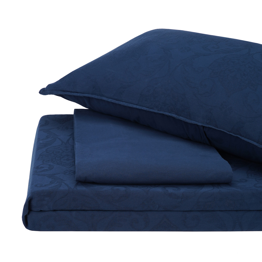 

Комплект постельного белья Stonewash Jakard Dress blue SoundSleep семейный