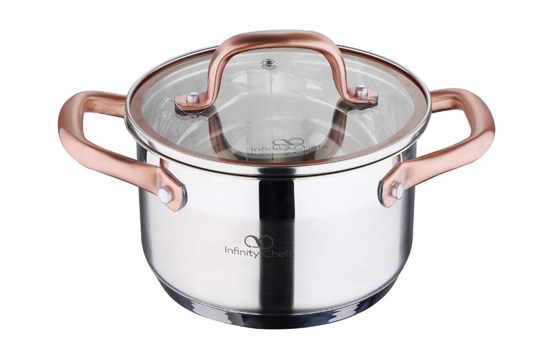 

Кастрюля Bergner Infinity Chefs 1.8л со стеклянной крышкой Infinity Chefs BGIC-3505