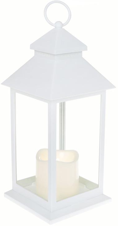 

Декоративный фонарь Ночной огонек с LED подсветкой 13.5х13.5х31.5см, белый Bona BD-882-122