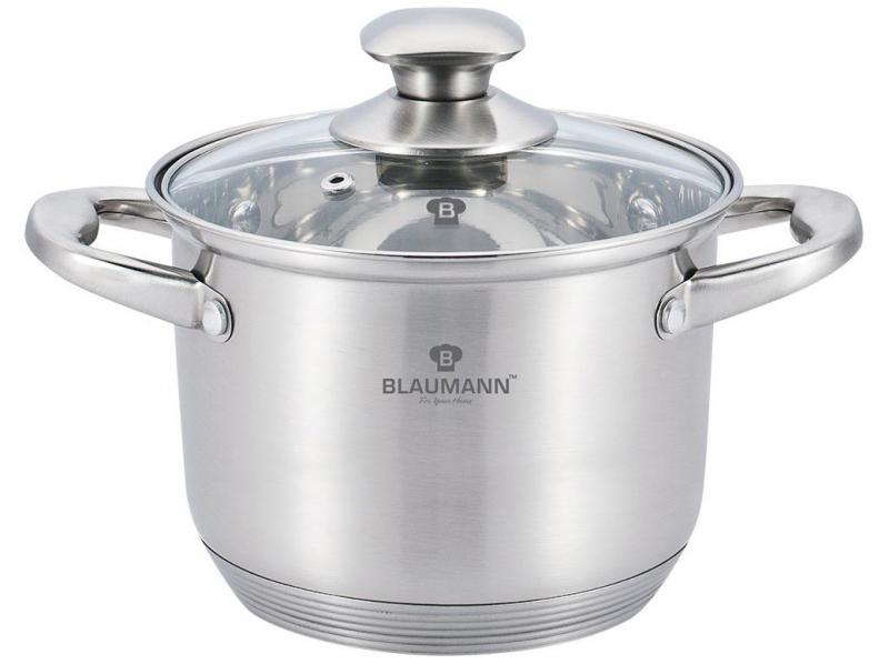 

Кастрюля Blaumann Gourmet 4.3л 20х14.5см из нержавеющей стали со стеклянной крышкой Blaumann BL-3314