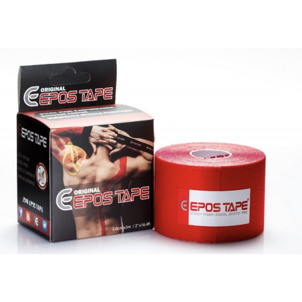 

Кинезиологический тейп EPOS TAPE Original 5 м, (красный) из хлопка, Гипоаллергенный Акриловый (КТ-18)