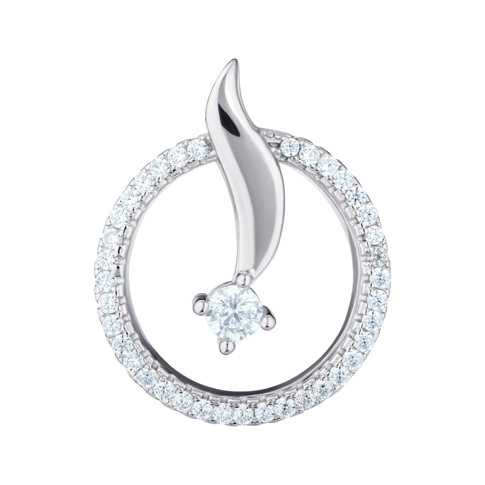 

Серебряная подвеска с фианитами 000147720