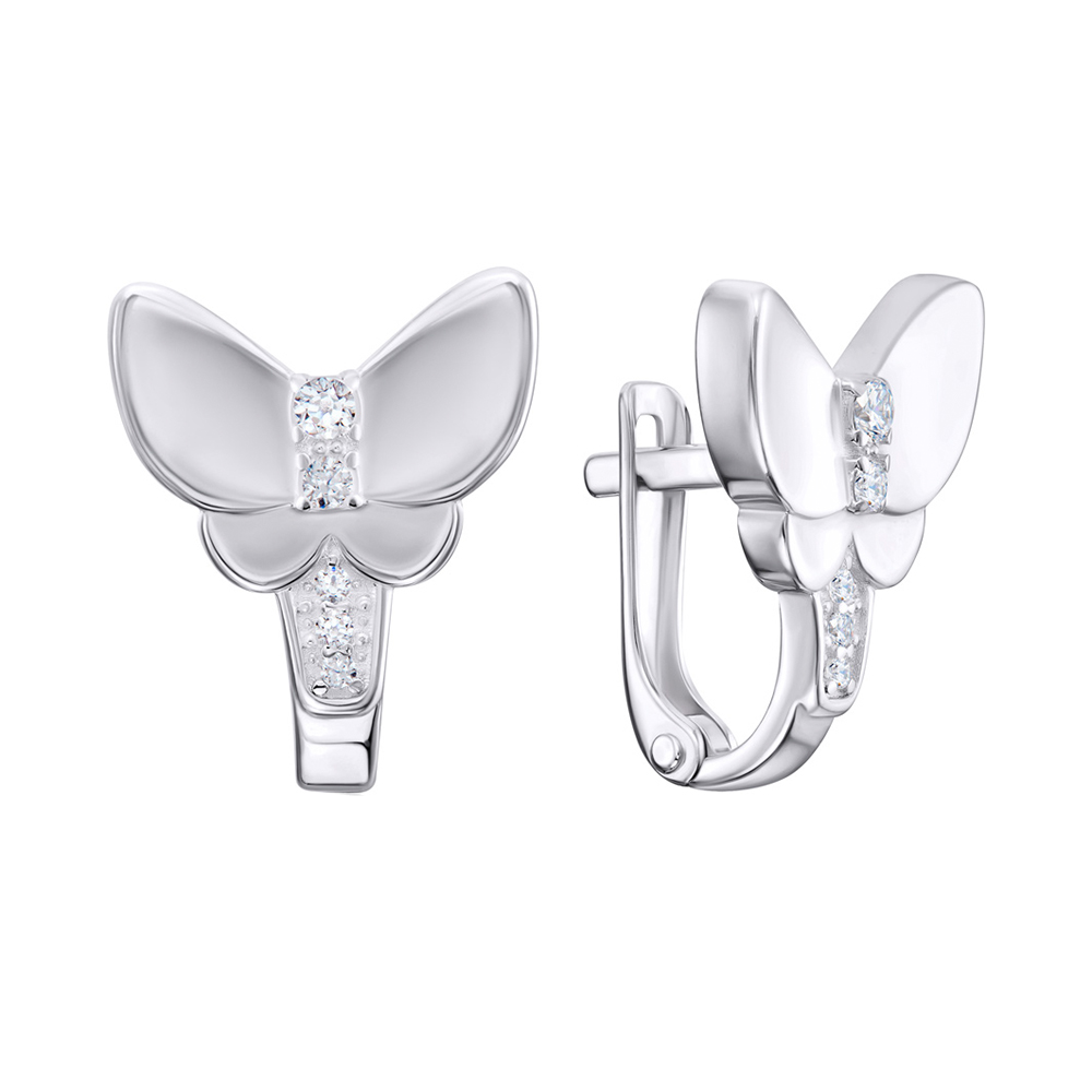 

Серебряные серьги с фианитами 000148339