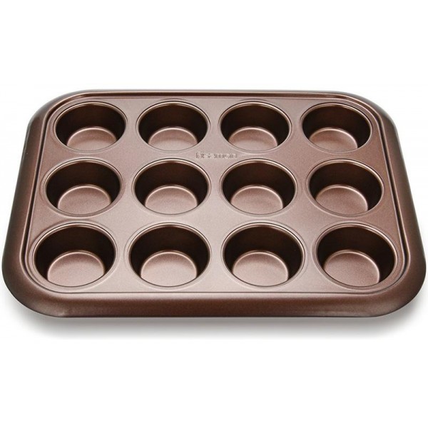 

Форма для кексов и маффинов Fissman Chocolate 38x30x3.5см, 12 ячеек