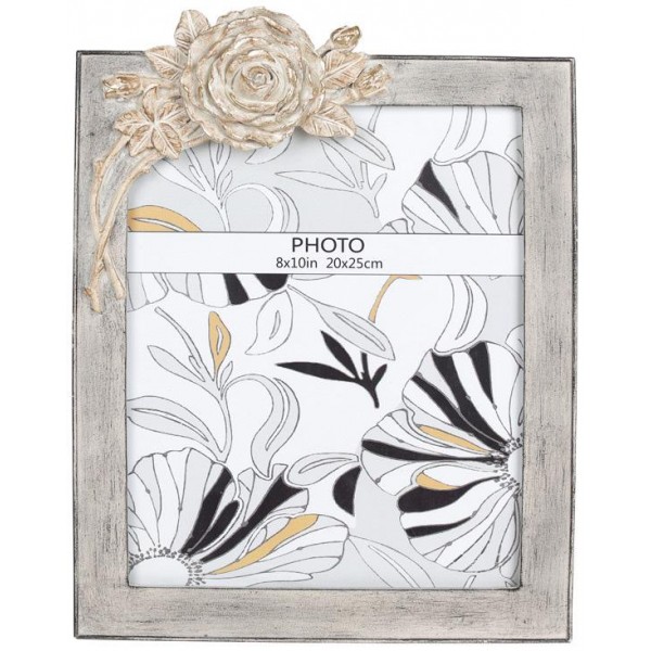 

Фоторамка Viljandi «Rose Flower» Grey для фото 20х25см, полистоун