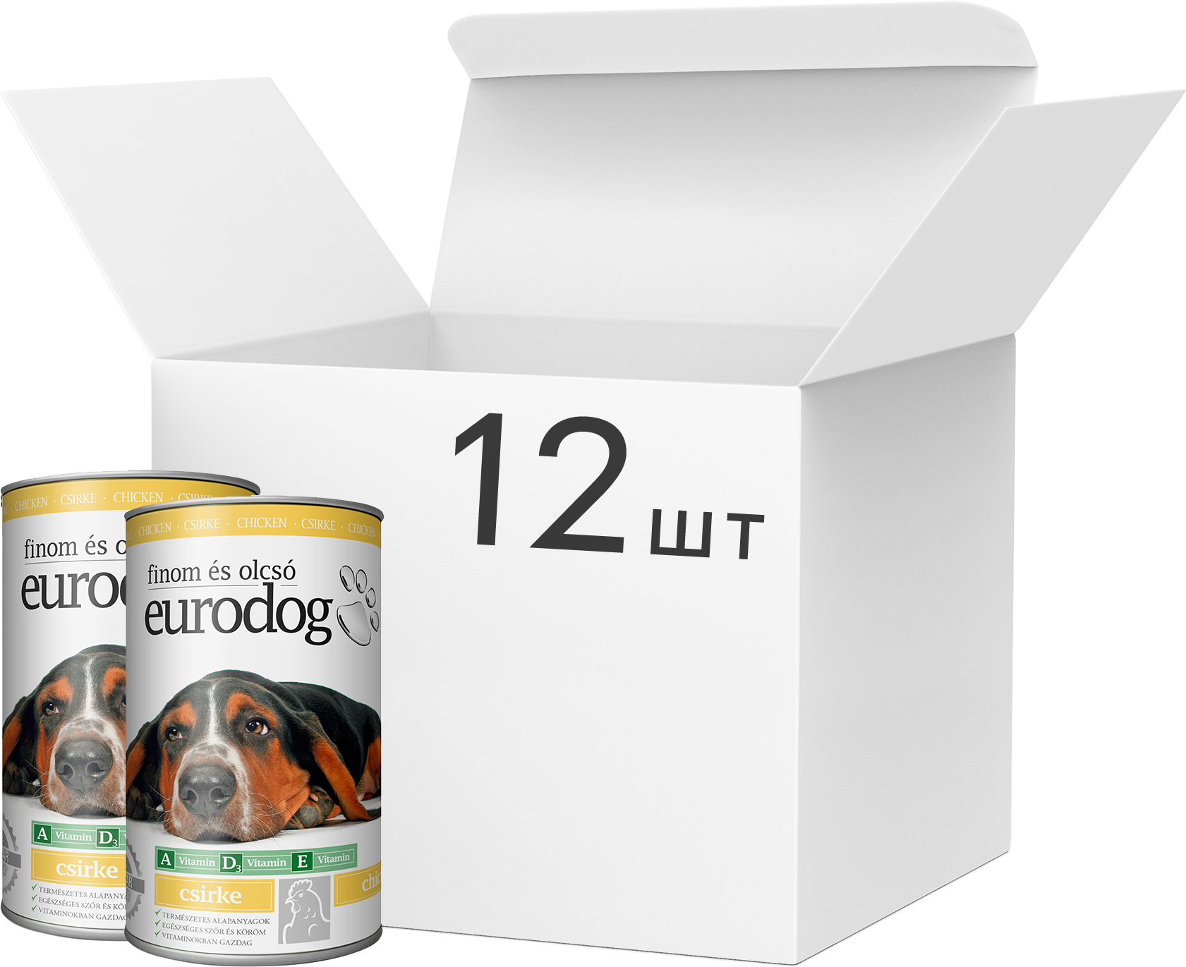 

Упаковка влажного корма EuroDog для взрослых собак всех пород с курицей 12 шт по 1240 г (5999886848019)