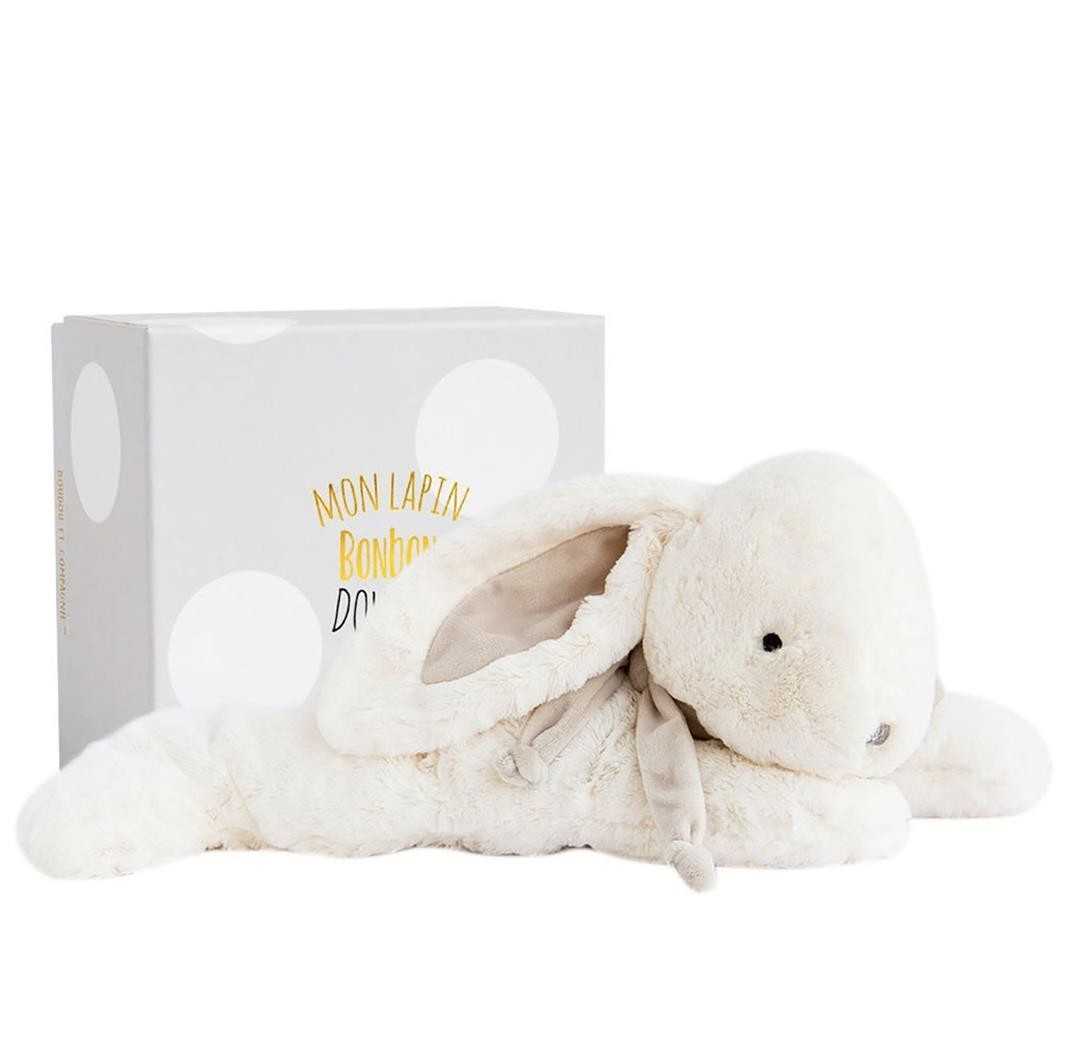 

Игрушка мягкая DOUDOU ET COMPAGNIE кролик 75 см бело-коричневый в коробке