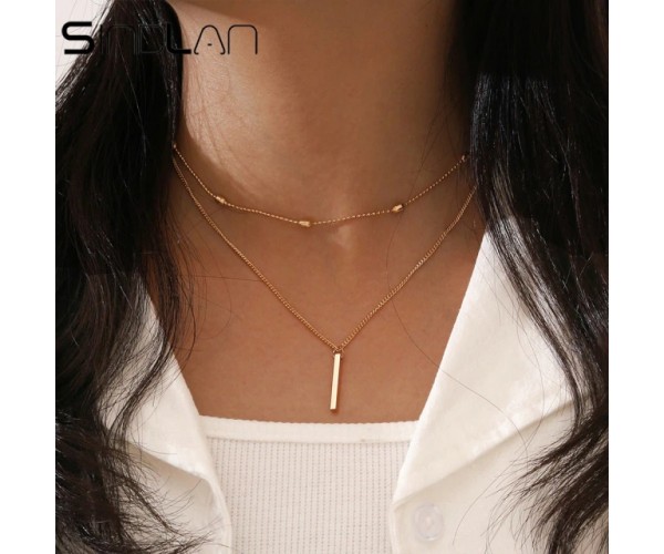 

Колье двойное из медицинской стали Sindlan Nail X8764 46