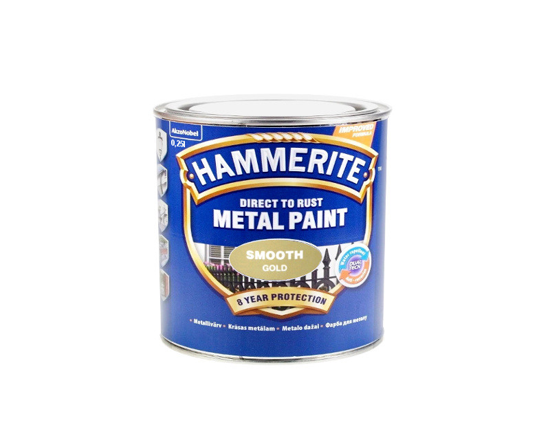 

Эмаль синтетическая HAMMERITE антикоррозионная золотистая 0,25л