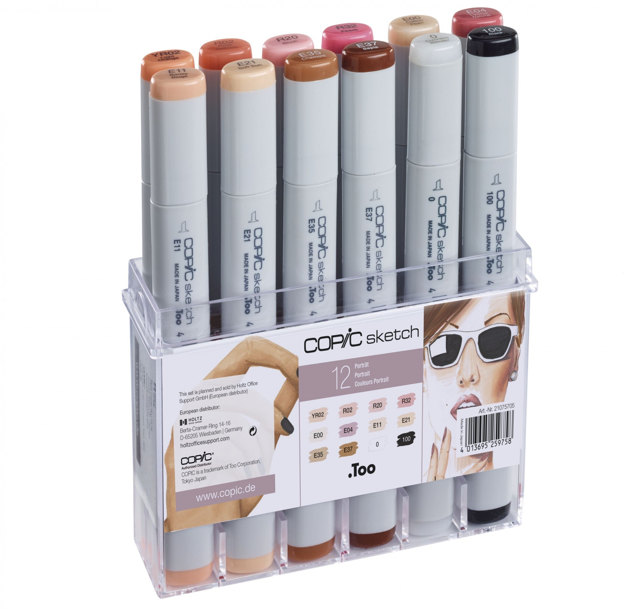 

Набор спиртовых маркеров Copic Sketch Set "Skin Tones" 12 шт (21075705)