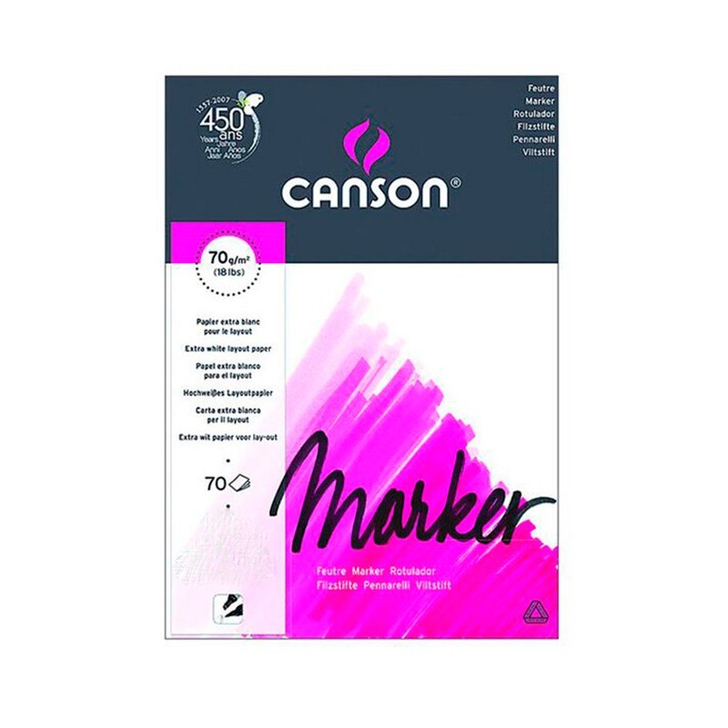 

Альбом (блок) бумаги для маркеров Canson Marker A3 29,7x42 см, 70 г/м2, 100 листов