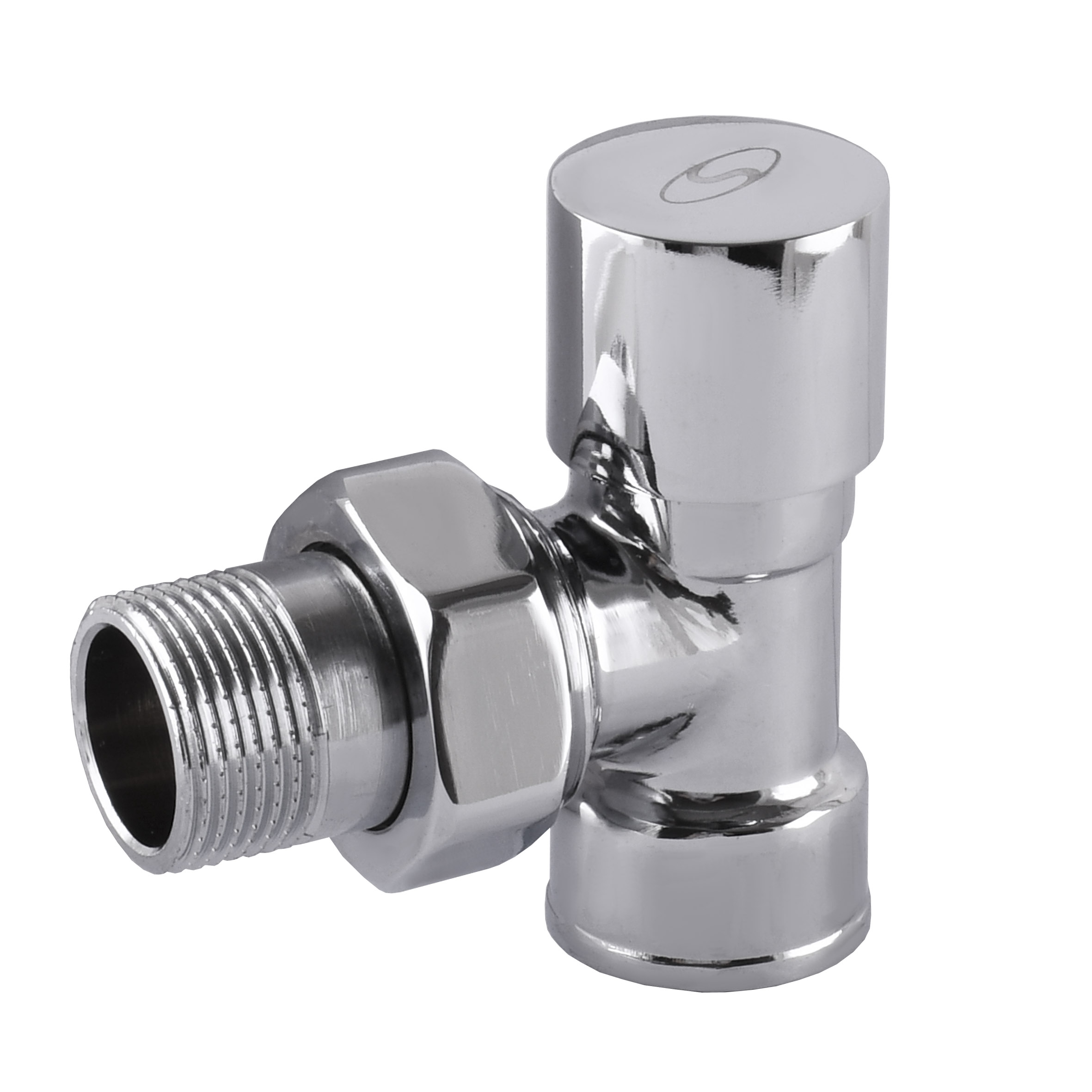 

Кран вентильный угловой с американкой SOLOMON 3/4" CHROM 1845 вент.