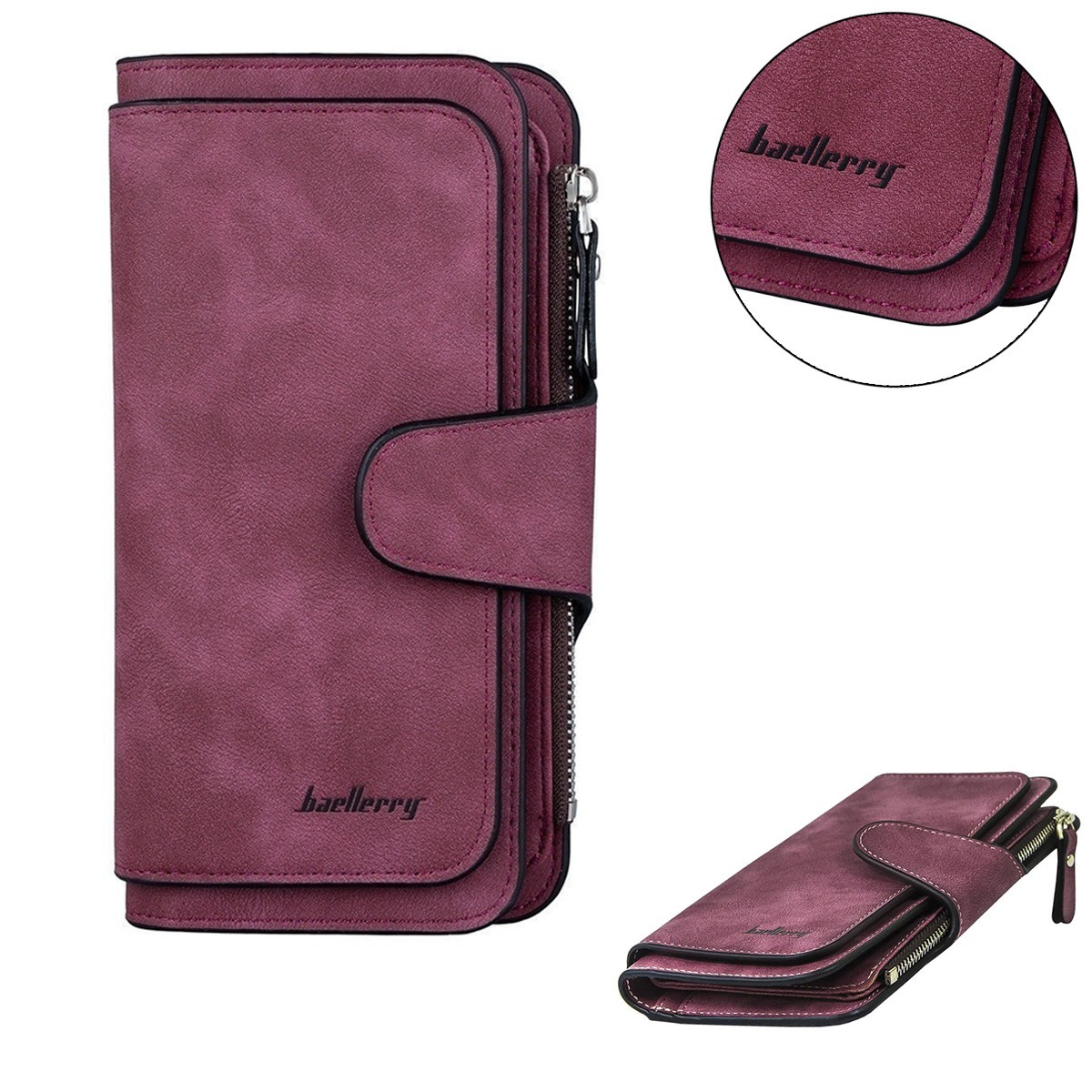 

Кошелек женский кожаный Baellerry N2345 Бордовый бумажник балери (1009162-Burgundy)