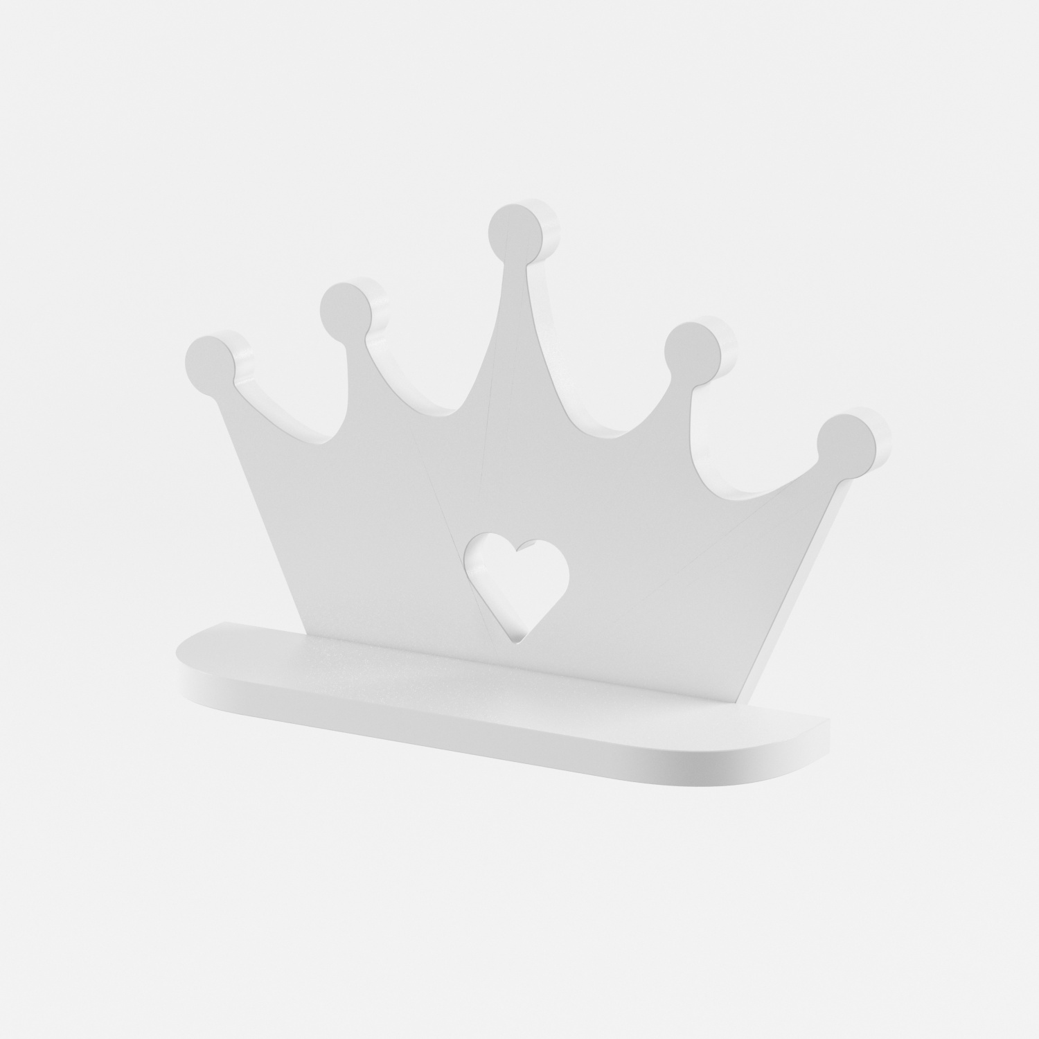 

Декоративная белая настенная детская полка корона Little Room Baby House (PK-02)