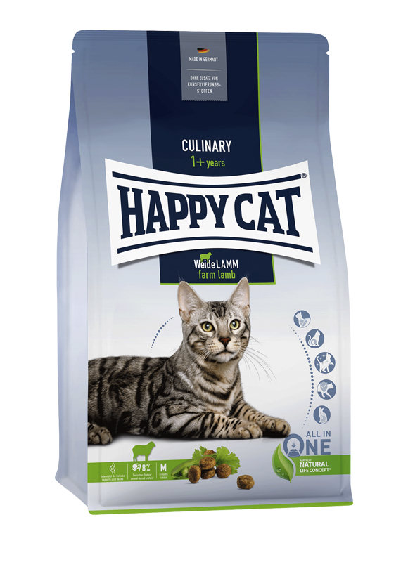 

Сухой корм Happy Cat Adult Weide-Lamm для взрослых кошек с ягненком 10 кг