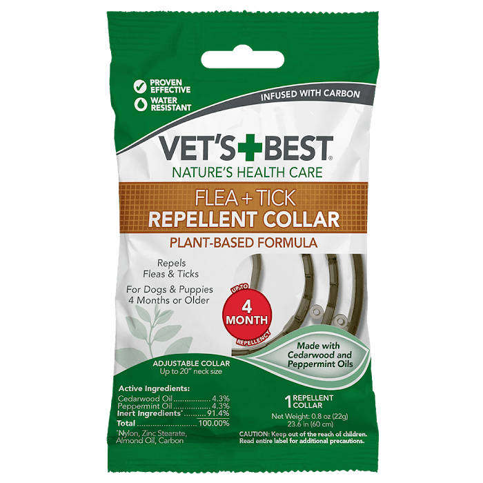 

Ошейник от блох и клещей для собак VET`S BEST Flea&Tick Repellent Dog Collar 1шт 60 см