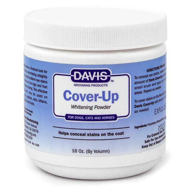 

Маскирующая отбеливающая пудра для собак и котов Davis Cover-Up Whitening Powder, 0.3 л.