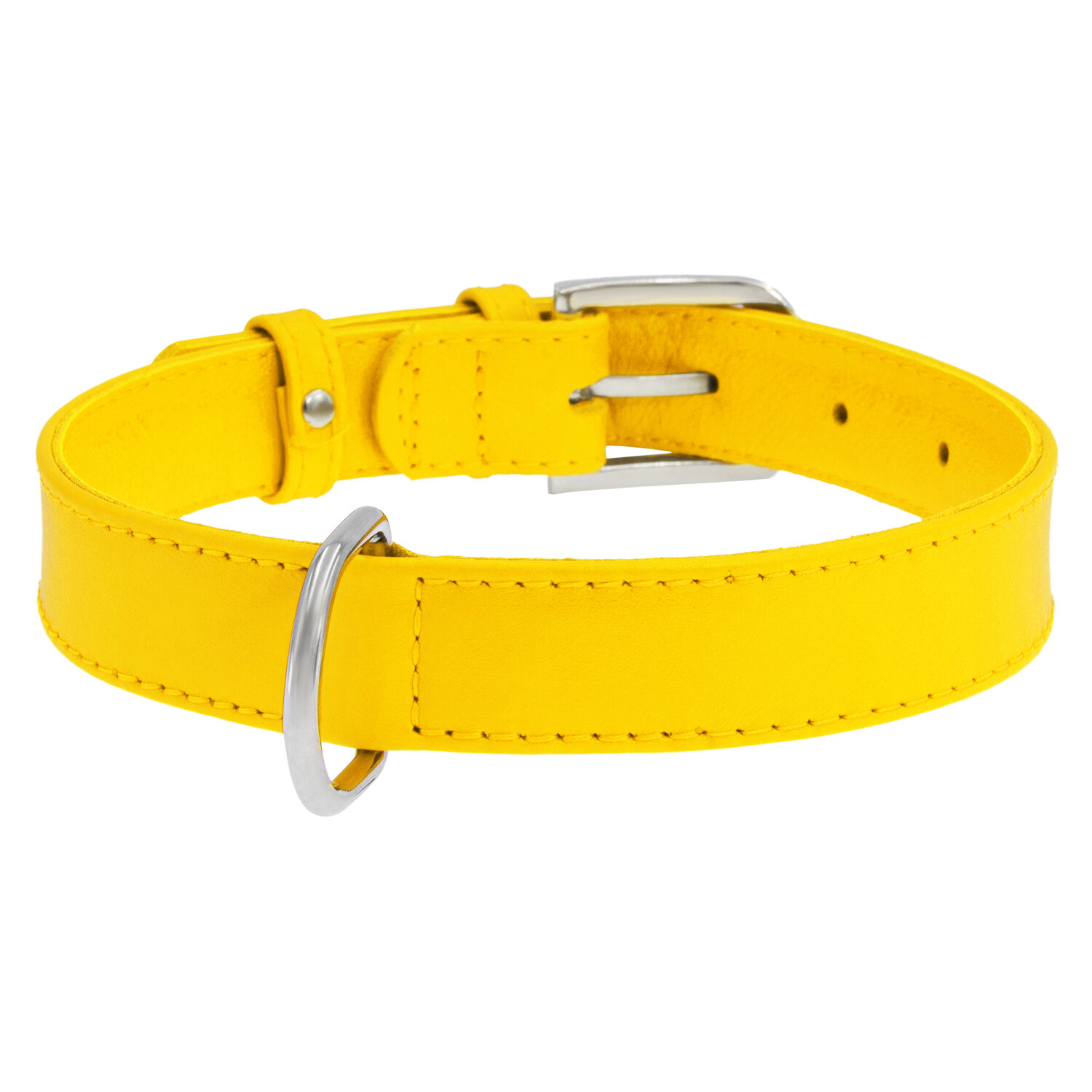 

Ошейник CoLLaR GLAMOUR без украшений (ш25мм дл38-49см), желтый