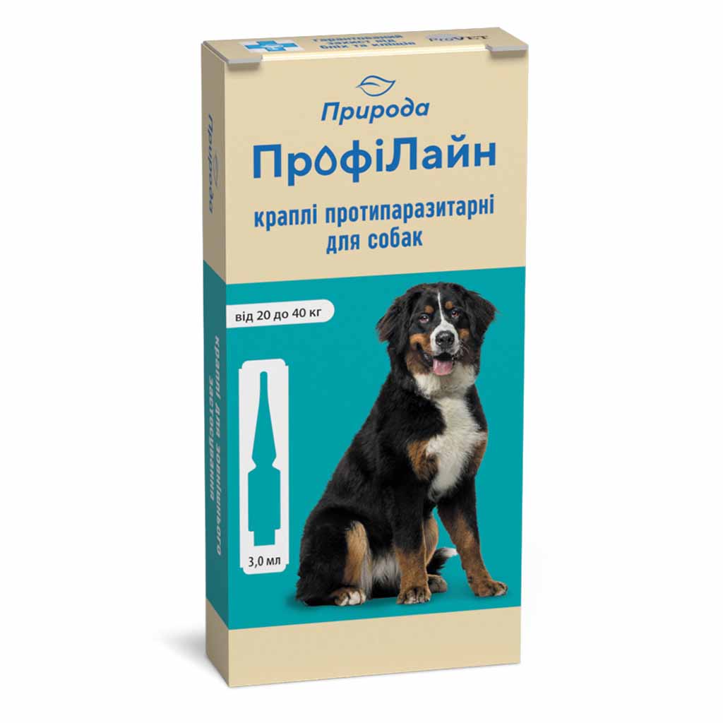 

Капли на холкуПрофілайн д/собак 20кг-40кг 1уп.(4 пипетки*3,0мл) (инсектоакарицид)